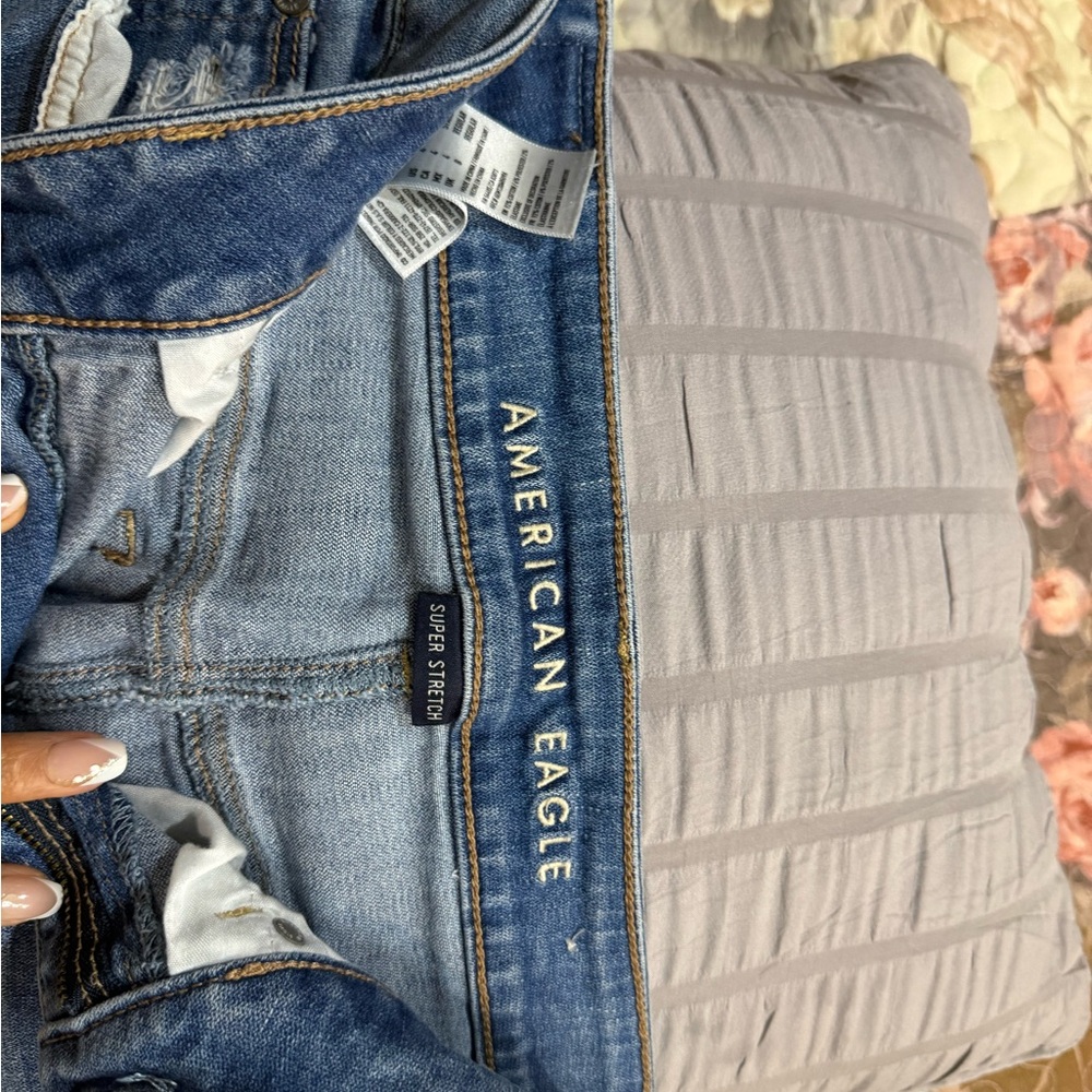 American Eagle Outfitters Men's Light Blue Slim Straight Jeans